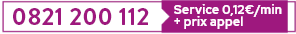 Contactez la hotline au 0821 200 112
